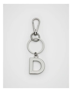 Initials D Keyring in Silver