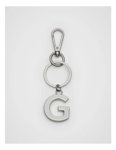 Initials G Keyring in Silver
