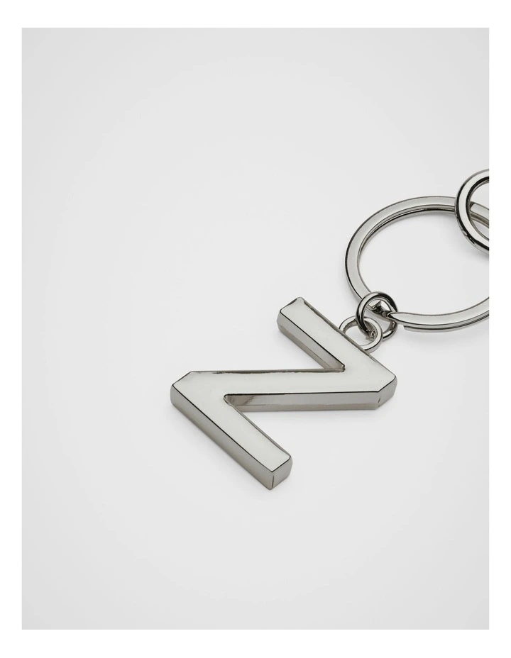 Initials Z Keyring in Silver image 2
