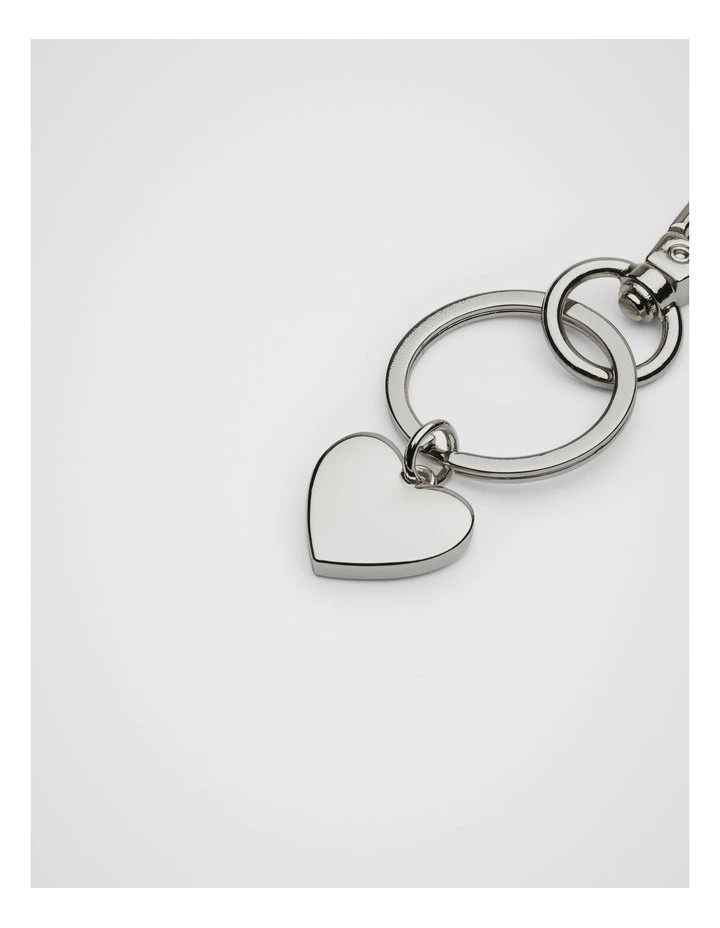 Initials Heart Keyring in Silver image 2