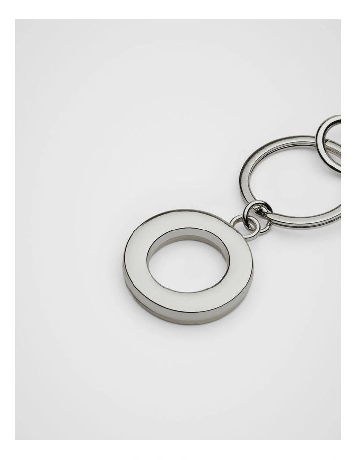 Initials O Keyring in Silver image 2