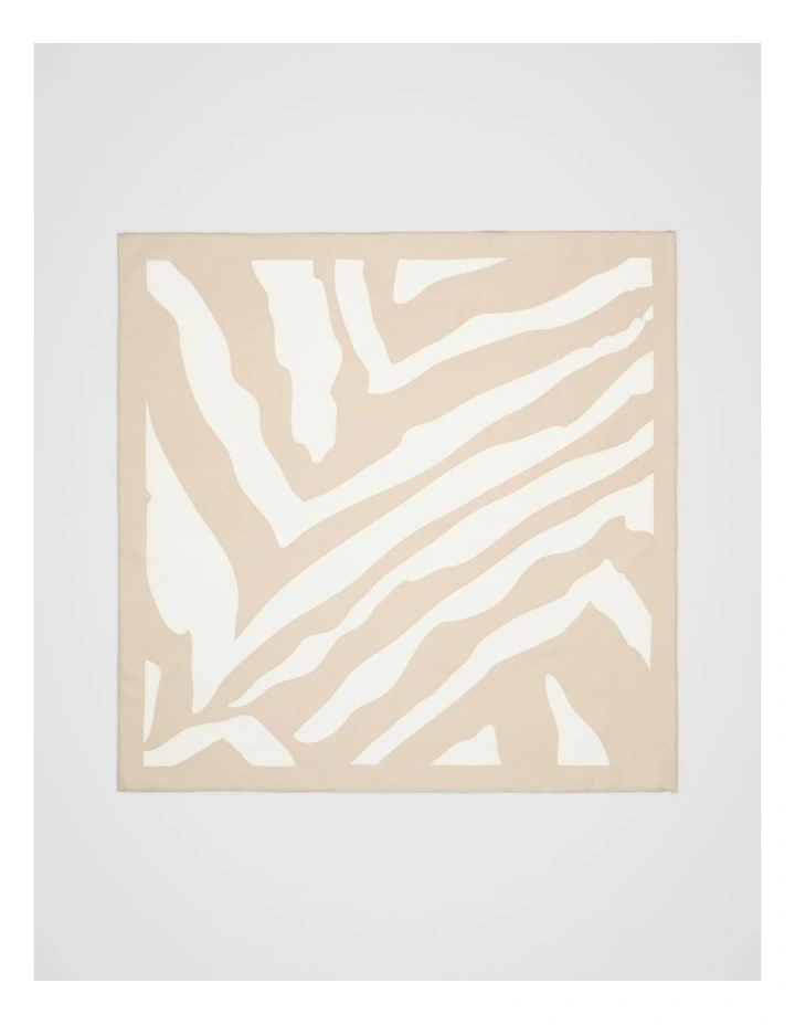Printed Headscarf in Iced Latte image 3