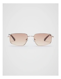 Maxine Frameless Sunglasses in Gold