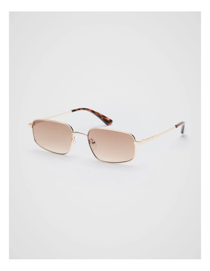 Maxine Frameless Sunglasses in Gold image 3