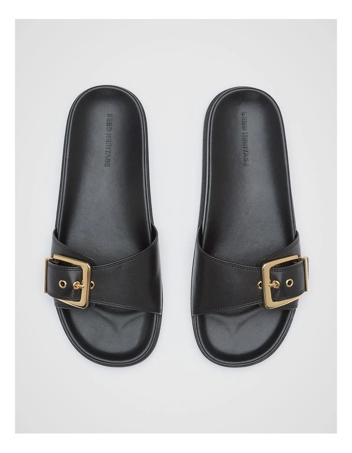 Asher Buckle Slide in Black image 4