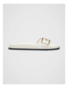 Asher Buckle Slide in Cream