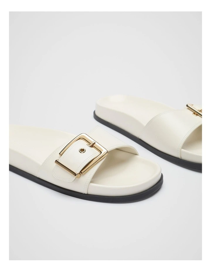 Asher Buckle Slide in Cream image 3