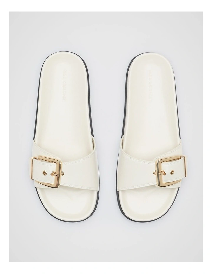 Asher Buckle Slide in Cream image 4