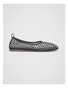 Parker Open Weave Ballet Flat in Black