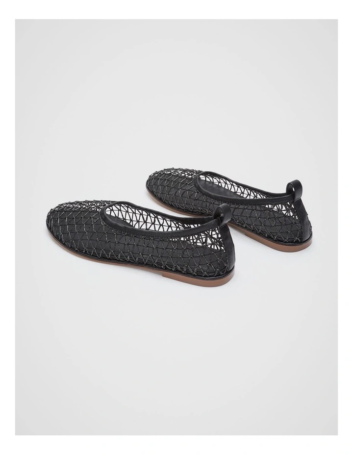 Parker Open Weave Ballet Flat in Black image 4
