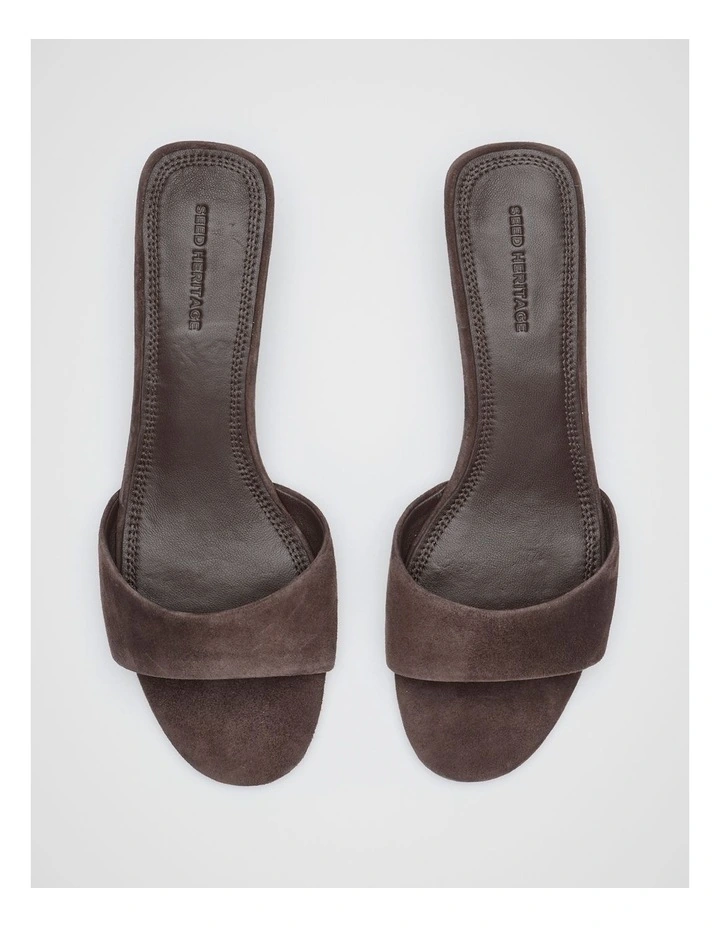 Saige Wedge in Chocolate Suede image 4