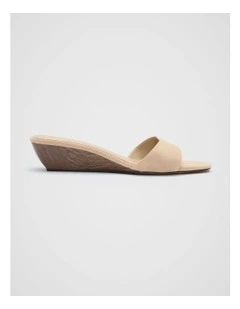 Saige Wedge in Iced Latte Suede