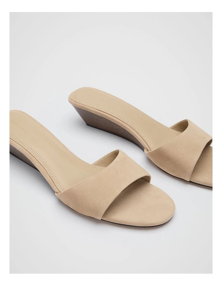 Saige Wedge in Iced Latte Suede image 3