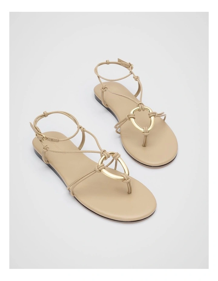 Etta Ring Detail Sandal in Iced Latte image 3