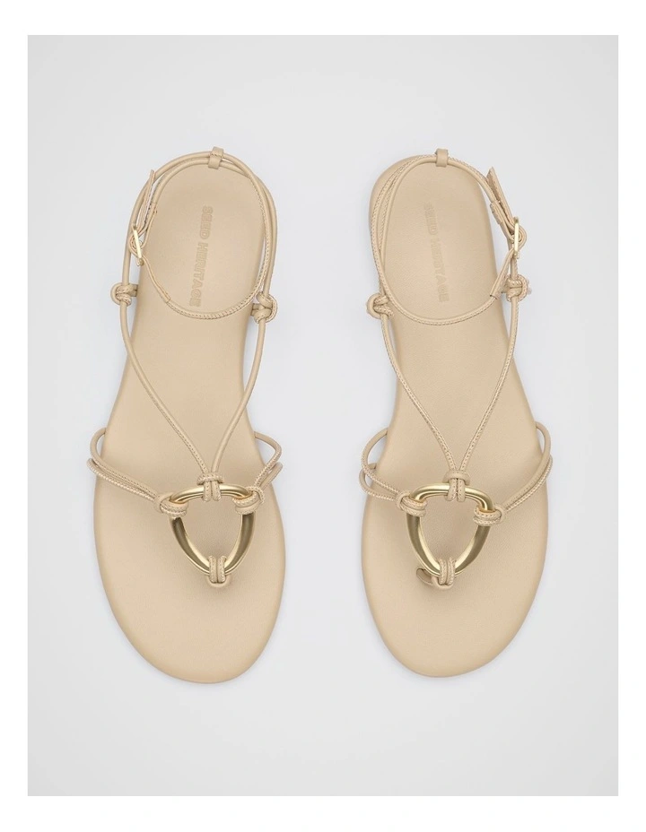Etta Ring Detail Sandal in Iced Latte image 4