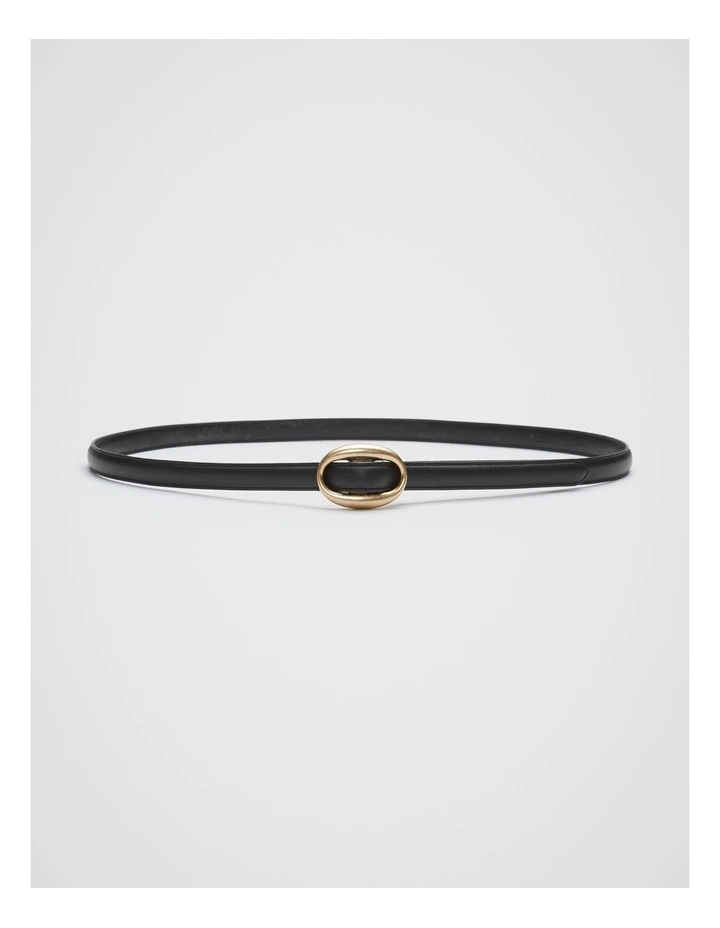 Carmen Oval Buckle Belt in Black image 1