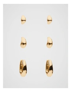 Teardrop Earrings Pack in Gold