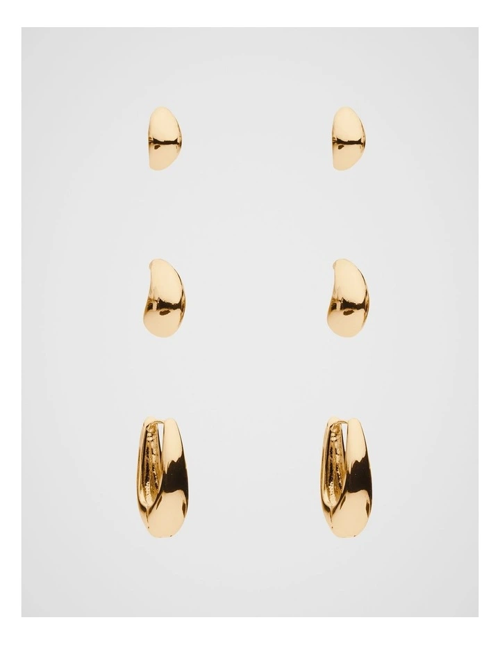 Teardrop Earrings Pack in Gold image 1