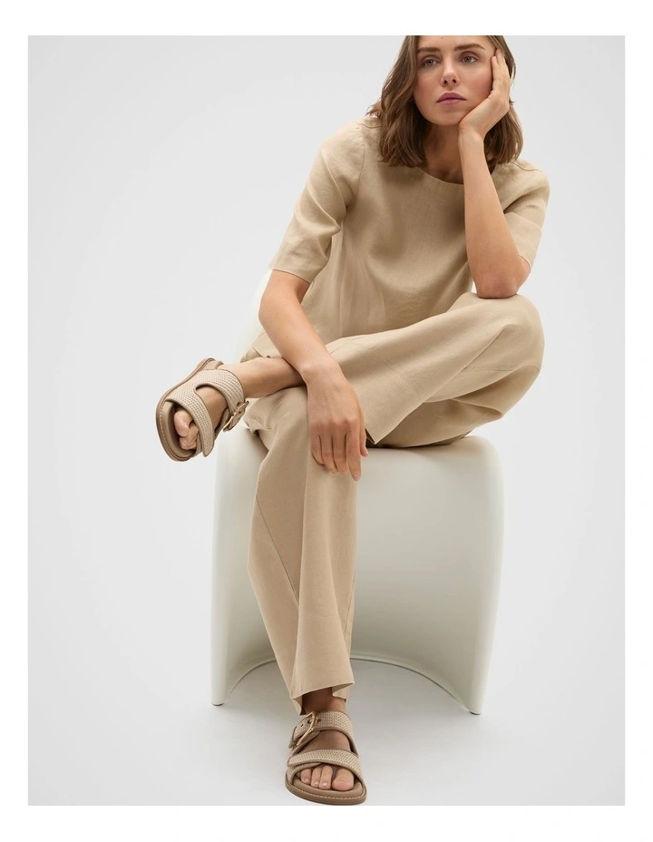 Genny Woven Slide in Iced Latte image 2