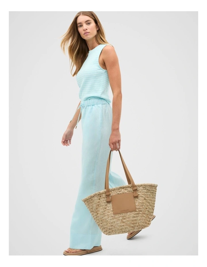 Stripe Textured Shell Top in Skyway Stripe image 3