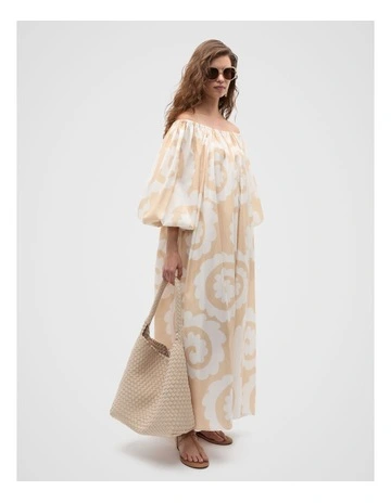 Retro Swirl Maxi Dress in Multi