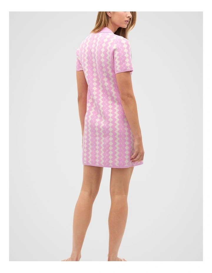 Jacquard Knit Mini Dress in Fairy Floss image 2