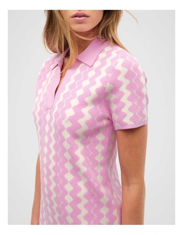 Jacquard Knit Mini Dress in Fairy Floss image 4