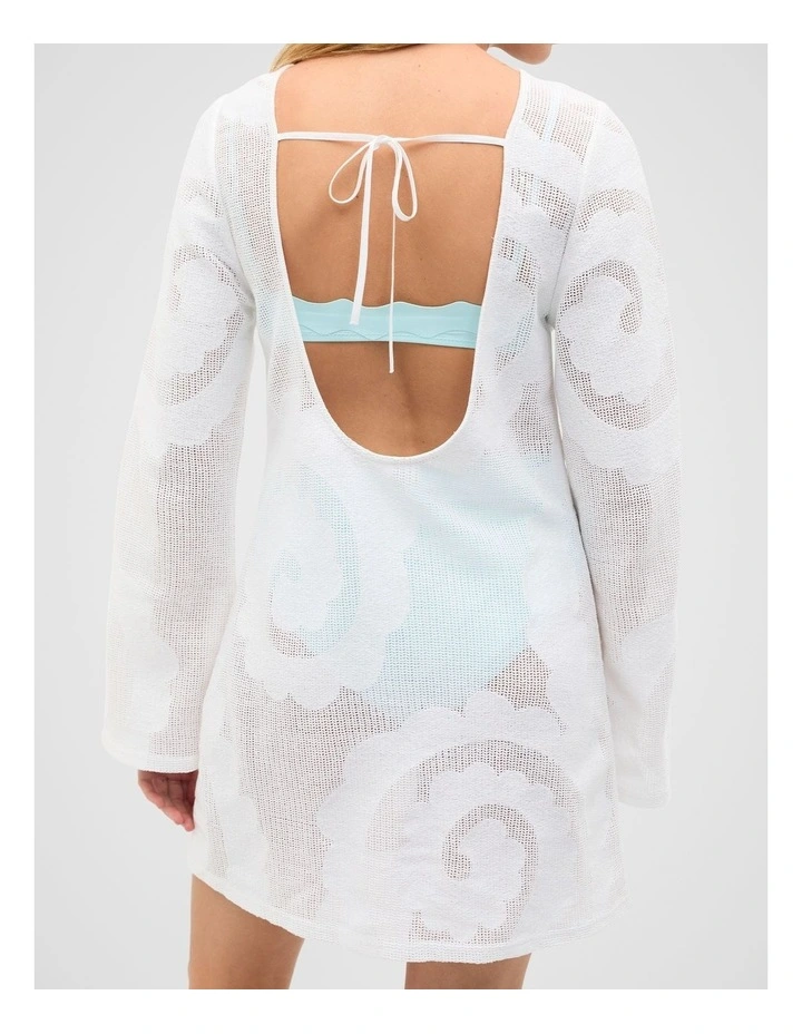 Cotton Mesh Cover Up in Whisper White image 2