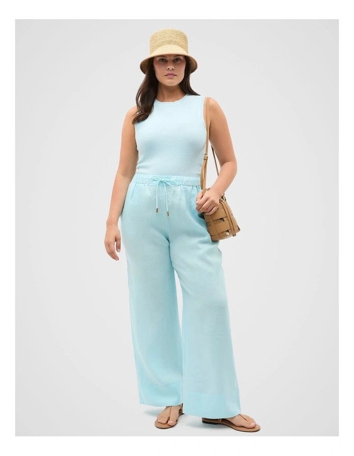 Cotton Twist Knit Top in Skyway image 7