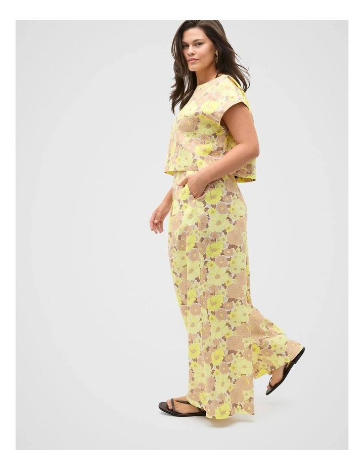 Linen Vintage Floral Pant image 7