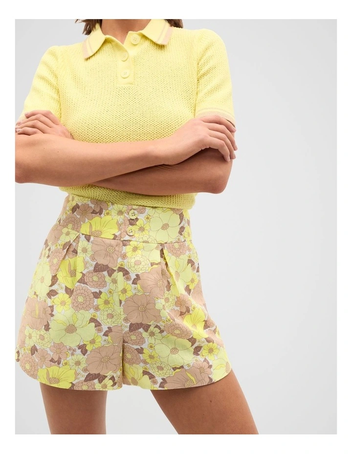 Linen Vintage Floral Short image 1