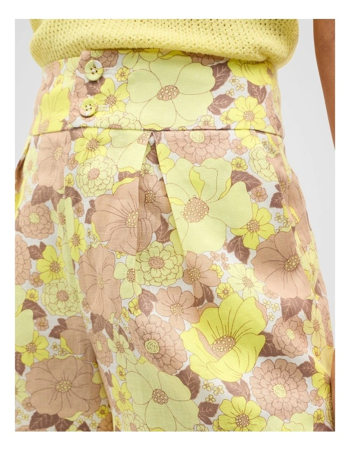 Linen Vintage Floral Short image 3