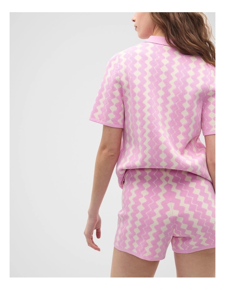 Jacquard Knit Short in Fairy Floss image 2
