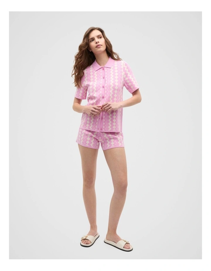 Jacquard Knit Short in Fairy Floss image 3
