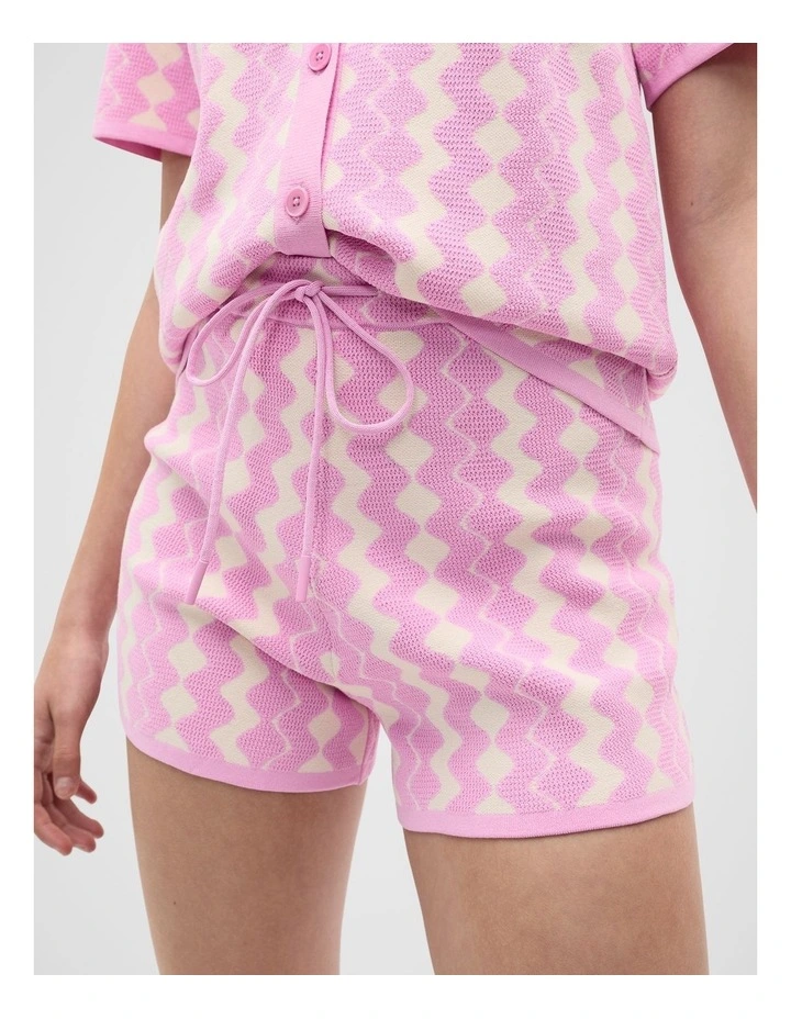 Jacquard Knit Short in Fairy Floss image 4