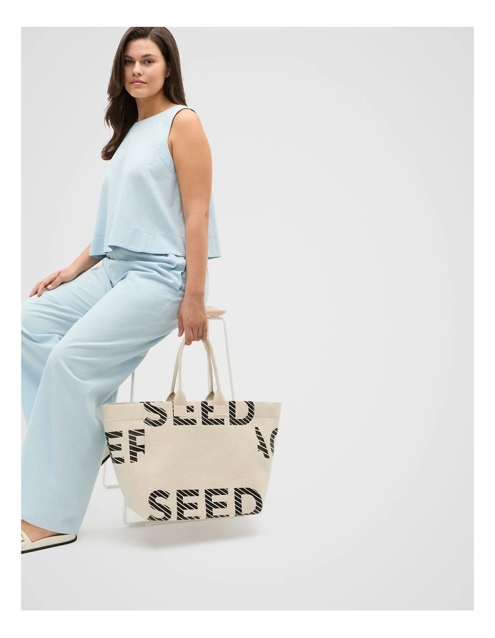 Boat Neck Shell Top in Chambray image 6