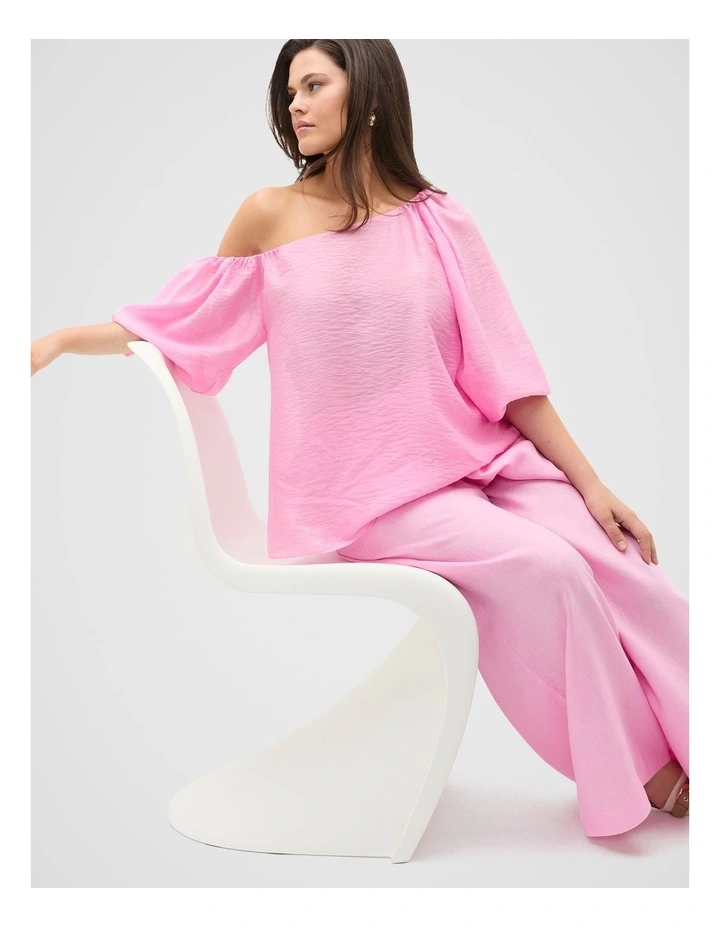 Asymmetric Blouson Top in Fairy Floss image 3