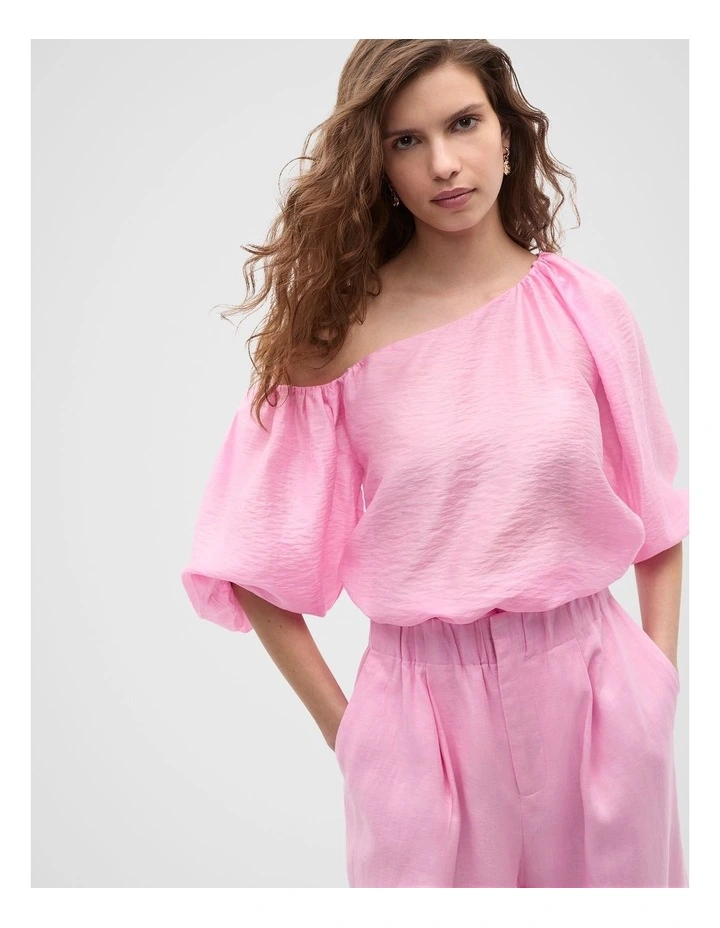 Asymmetric Blouson Top in Fairy Floss image 5