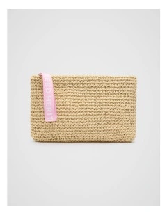 Logo Woven Pouch in Fairy Floss