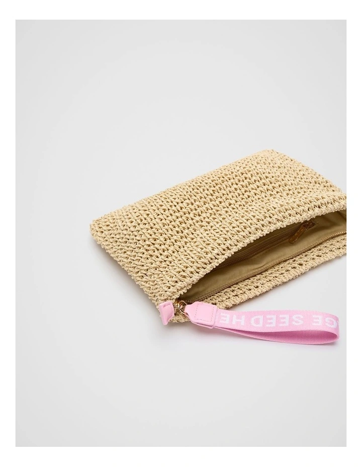 Logo Woven Pouch in Fairy Floss image 3