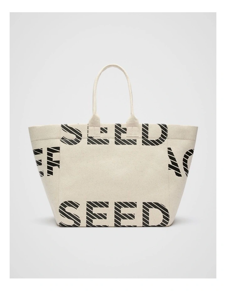 Cropped Logo Tote in Black image 1