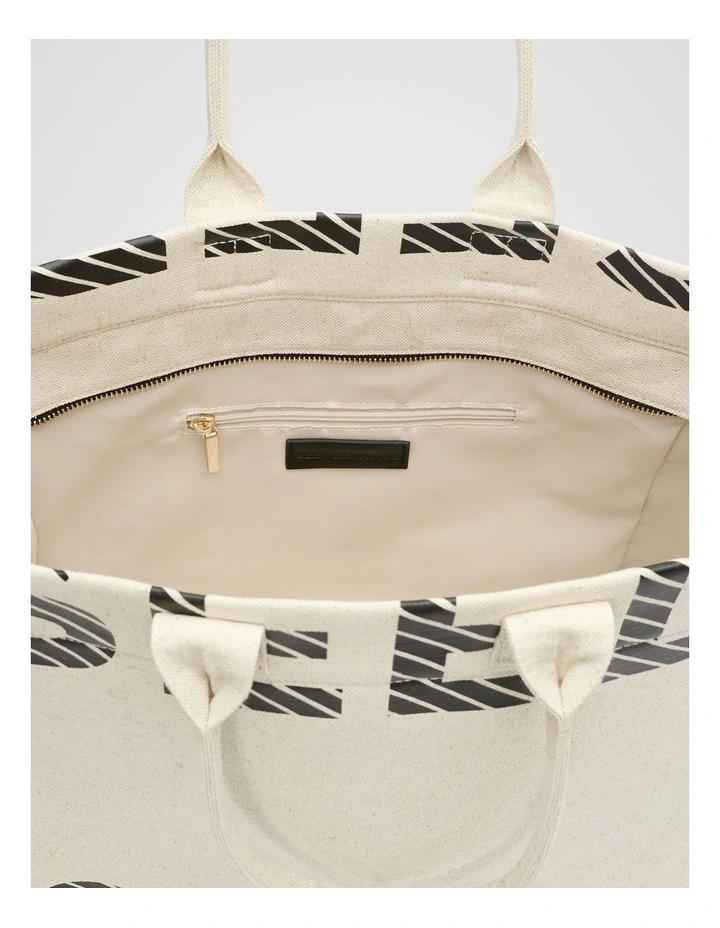 Cropped Logo Tote in Black image 4