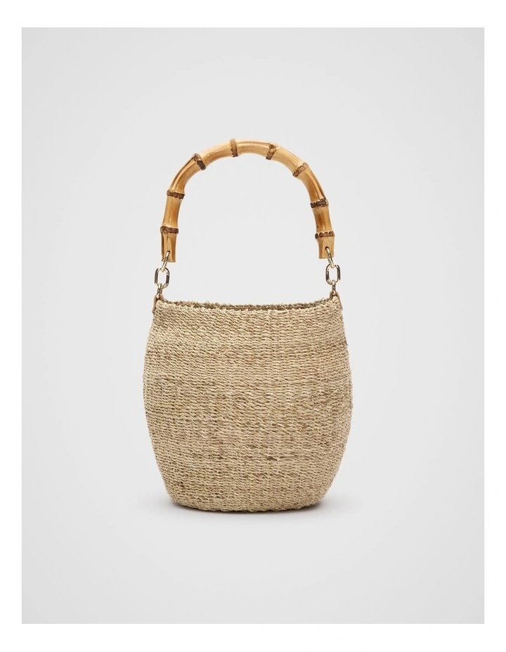 Handle Detail Bucket Bag in Natural image 1