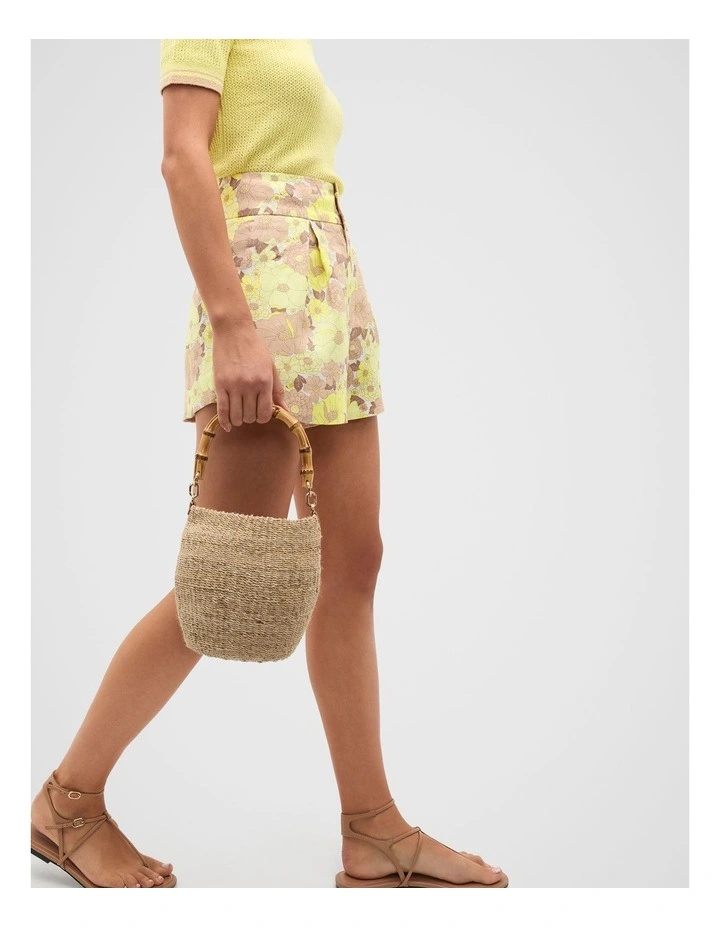Handle Detail Bucket Bag in Natural image 2