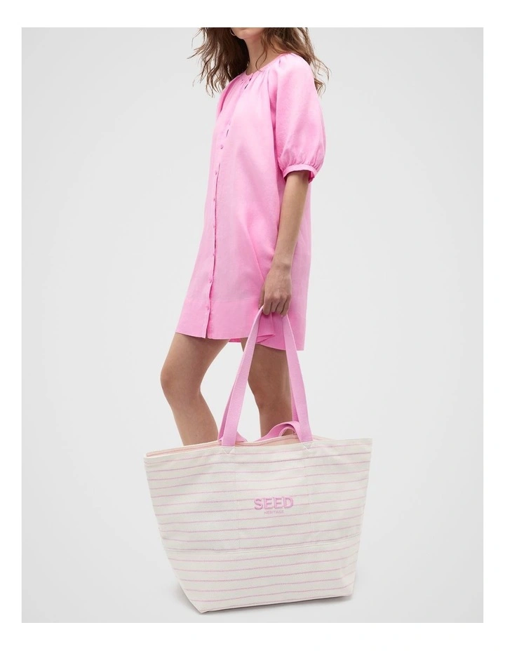 Overnight Tote in Fairy Floss Stripe image 2