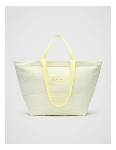 Overnight Tote in Lemongrass Stripe