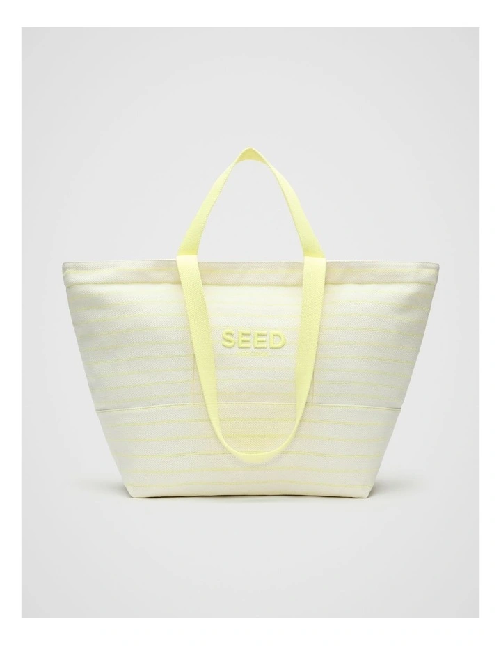 Overnight Tote in Lemongrass Stripe image 1