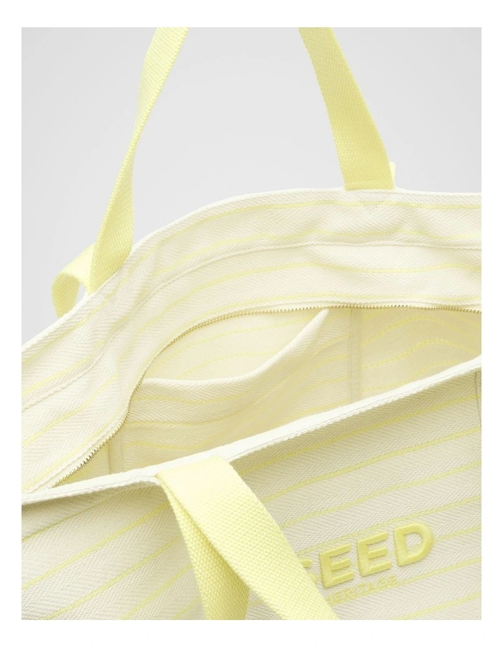 Overnight Tote in Lemongrass Stripe image 4