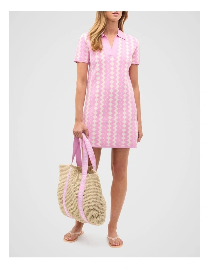 Logo Woven Basket Bag in Fairy Floss image 2