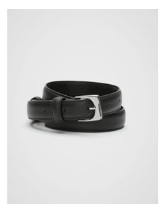 Kinsley Rounded Buckle Belt in Black Silver